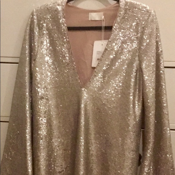 NWT The Jetset Diaries Oasis Sequin Dress GOLD - Picture 6 of 6